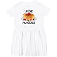 thumbnail image 3 of Inktastic I Love Pancakes with Cute Stack of Pancakes Girls Toddler Dress, 3 of 5