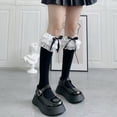 thumbnail image 2 of 1Pairs Knee High Socks Cute Lace Socks Ruffle High Stockings Lolita Style Accessories for Women Ladies Daily, 2 of 7