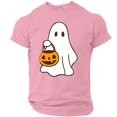 thumbnail image 2 of Mens Halloween Costume Cute Ghost Print Halloween Shirts Plus Size Short Sleeve Holiday Halloween Tees, 2 of 5