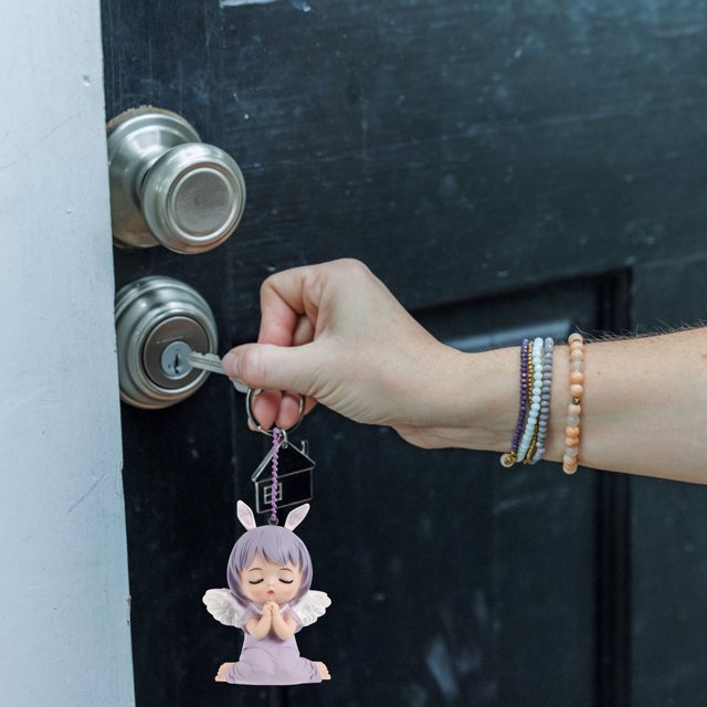 OHOIOLLA Llavero Angel Morado Colgante Para Accesorios Y Portátil