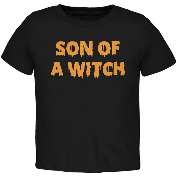 Halloween Son of A Witch Black Toddler T-Shirt - 3T