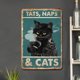 thumbnail image 3 of Placa de metal Wdftyju Tatuaje Siesta Gato 20x30cm arte de la pared, 3 of 9