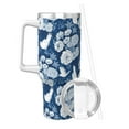 thumbnail image 2 of Sikiie Rose Flowers Insulated Stainless Water Bottle Lid Travel Mug Cup Insulated Tumblers Cup 40oz Ice Bully With Handle, 2 of 8