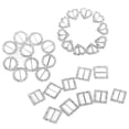 thumbnail image 4 of LEEYNEER 30 Pcs Heart Shape Ribbon Buckle Sliders Rhinestones Diamante Embellishments Dimond Charms Ring Round, 4 of 4