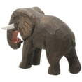 thumbnail image 4 of PATKAW Elephant Statue Wooden Elephant Sculpture Elephant Figurine Animal Shaped Decoration, 4 of 5