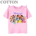 thumbnail image 2 of Camiseta de algodón de varios estilos con estampado de dibujos animados para niños de Disney, de manga corta, con estampado de princesas animadas de verano, 2 of 5