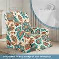 thumbnail image 3 of FKELYI Recliner Slipcover Stretchy Reclining Chair Cover with Pocket Art Boho Flower Leaf Print Non-Slip Sofa Couch Covers 4 Pcs Furniture Protective Covers, 3 of 7