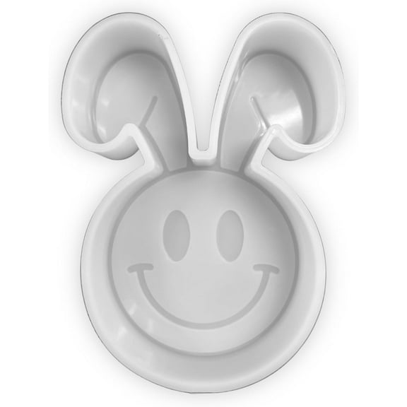 Easter Bunny Ears Smiley Face Freshie Silicone Mold  4x2.5 for Scented Aroma Beads Egg Holiday for Cardstock Rounds Cheap Checkered