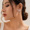 thumbnail image 3 of Best-Selling Bow Knot Stud Earrings for Women, Unique Metal Ribbon Knot Earrings, Trendy INS Style Butterfly Bow Earrings, 3 of 9