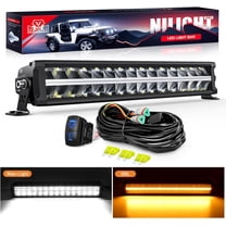 Nilight LED Light Bar with Amber DRL 19 Inch 150W Offroad Light Anti-Glare Flood Spot Combo LED Driving Light IP68 w/ 14 AWG DT Connector Wiring Harness for Pickup Truck SUV ATV UTV Boat 4x4