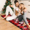 thumbnail image 3 of Buffalo Plaid Christmas Kitchen Rugs and Mats Set of 2 PCS, Xmas Snow Winter Holiday Party Low-Profile Floor Mat Merry Christmas Decorations for Home Kitchen - 17"x47"+17"x30", 3 of 5