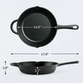 thumbnail image 4 of Tramontina Mesa Enameled Cast Iron Skillets, 10 Inch Frying Pan - Black, 4 of 8