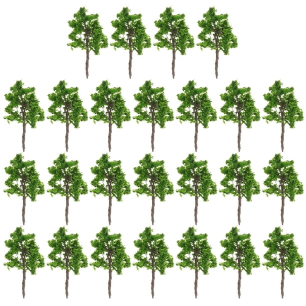 25pcs Mini árbol verde conjunto de árboles de modelo de paisaje de paisaje