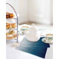 thumbnail image 4 of Navy Blue Ombre Kitchen Dish Towels for Drying Dishes Set of 3, Contemporary Gradient Abstract Art Waffle Weave Microfiber Hand Tea Bathroom Towels Quick Dry & Absorbent Towel 12x12, 4 of 7
