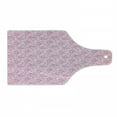 thumbnail image 1 of Pink Cutting Board, Hand-Drawn Flowers Dots Curly Leaves with Butterflies Romantic Love Design, Decorative Tempered Glass Cutting and Serving Board, in 3 Sizes, by Ambesonne, 1 of 2