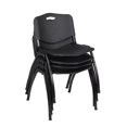 thumbnail image 5 of Regency Kahlo 42 in. Round Breakroom Table- Ash Grey Top, Black Base & 4 M Stack Chairs- Black, 5 of 5