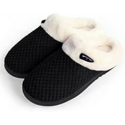 Women's Soft Memory Foam House Slippers Cozy Comfy Warm House Shoes Fuzzy Plush Fleece Lined Bedroom Shoe Indoor Outdoor Slippers for Women