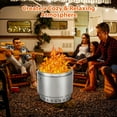 thumbnail image 6 of Danolapsi 20.5 Inch Smokeless Fire Pit with Air Switch, Portable Outdoor Stainless Steel Firepit with Removable Ash Pan, Wood Burning Stove for Outside Camping Backyard Patio Bonfire, 360° Wide Warm, 6 of 7