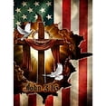 thumbnail image 1 of Diamond Painting (DB7242) 5D Square Cross and Flag Kit DIY Picture Art (A) 45x60cm Hugtrwg Para estrenar, 1 of 1