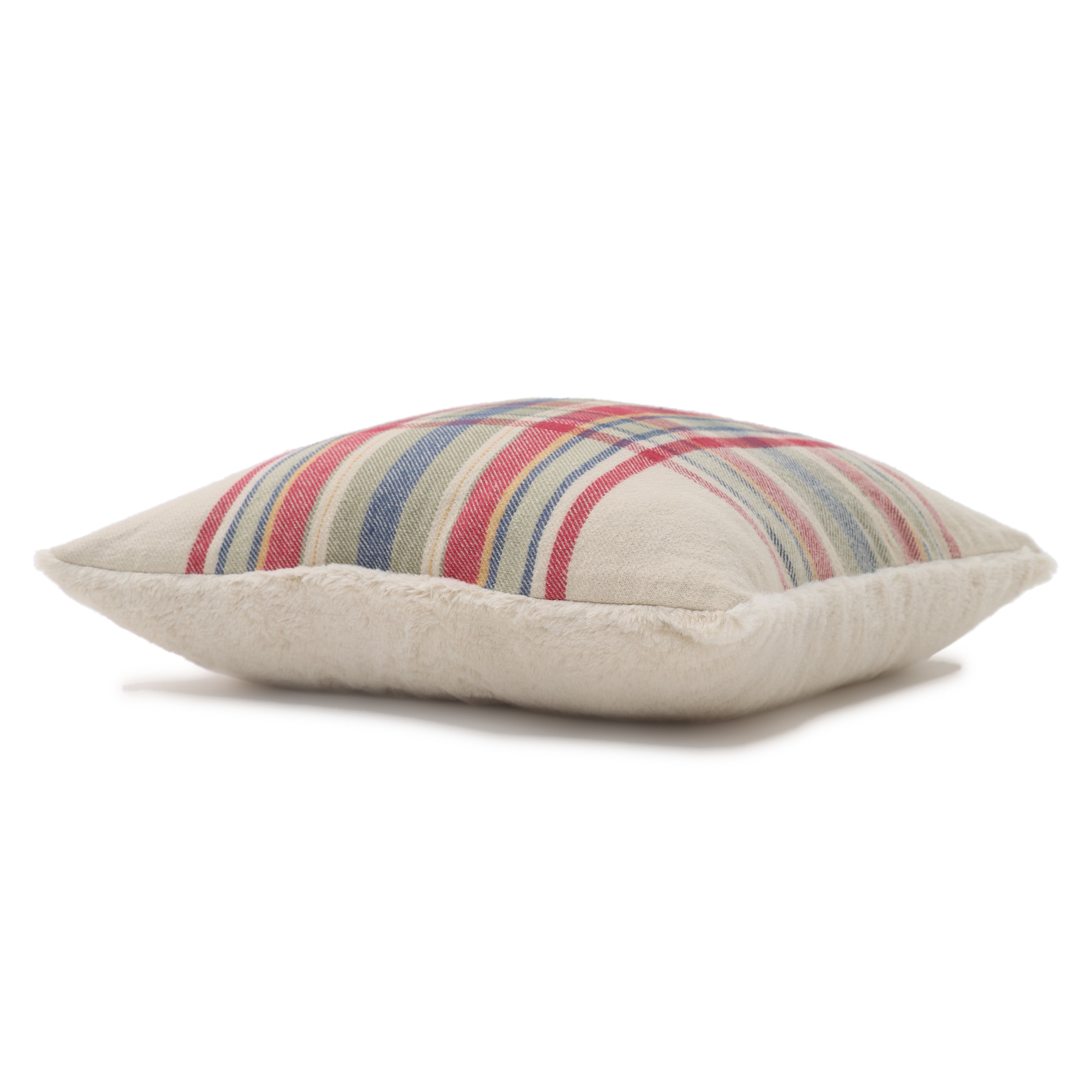 Better Homes & Garden 20"x20" Beige Cozy Tartan Plaid Decorative Throw Pillow