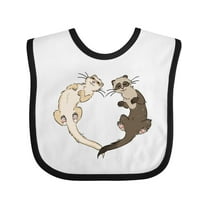 Inktastic Cute Ferret Heart Boys or Girls Baby Bib