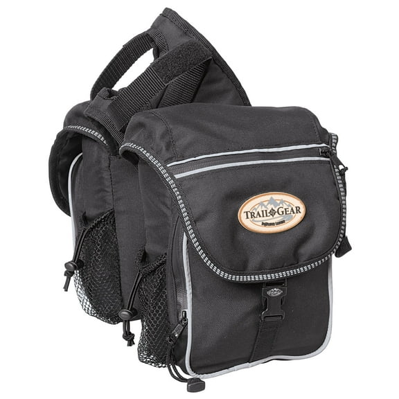 Weaver Leather Trail Gear Pommel Bag, Black, 6 L x 3.5 W x 10 H