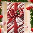 thumbnail image 4 of Holiday Door Decor Christmas 3D Bow Cover 35x71 Inch Seasonal Entrance Decoration Festive Wall Hanging Party Home Decorating Christmas Spirit Display Doorway Accent, 4 of 5