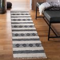 thumbnail image 2 of Superior Najma Striped Wool Indoor Runner, 2’ 6" x 10', Black, 2 of 5
