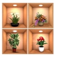 thumbnail image 2 of Pegatina decorativa de pared con ilustración de planta en maceta, autoadhesiva de PVC para sala de estar, decoración del hogar, dormitorio, oficina, PVC, 30 x 20 cm, 2 of 8