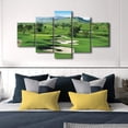 thumbnail image 3 of TISHIRON 5PCS Framed Canvas Wall Art Set,60"x32" California Golf Course Canvas Art Decor, 3 of 7