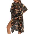 thumbnail image 5 of HELLHERO Polyester Long Kimono Swimsuit Cover Up for Beach Comfort Stylish Mushrooms Forest Flora, 5 of 6