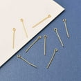 thumbnail image 4 of Brass Eye Pins Real 18K golden Plated 25x3x0.7mm Hole: 1.5mm, 4 of 4