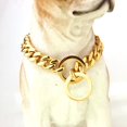 thumbnail image 4 of GHSDFBB Dogs Plated Gold Stainless Steel Curb Cuban Link Chain Necklace 12"-36" (12"), 4 of 7