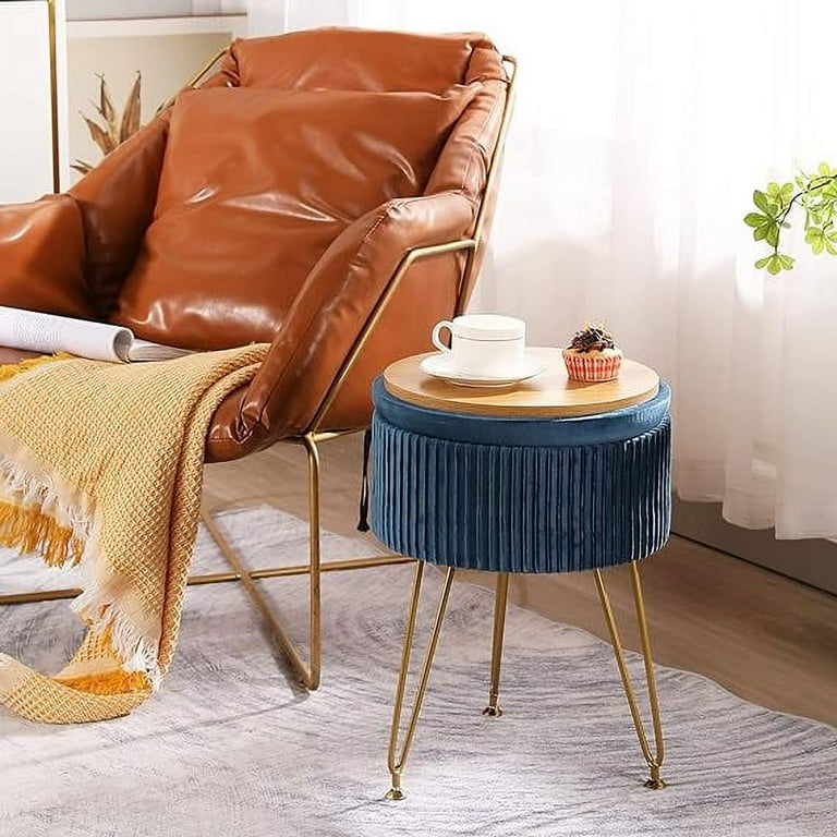 Velvet stool with storage discount