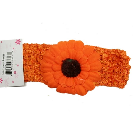 Orange Daisy Flower Headband