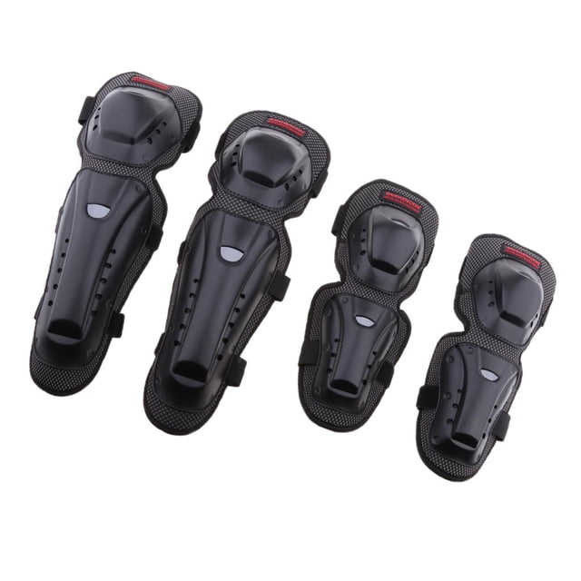4Pieces Unisex Motorcycle Motocross Cycling Elbow and Knee Pads Protector Guard