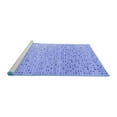 thumbnail image 2 of Ahgly Company Machine Washable Indoor Square Abstract Blue Modern Area Rugs, 5' Square, 2 of 4