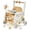 Multicolor, variant on Jolie Vallee Wooden Baby Walker,Push Walker with Activity Center,Push Wlakers for Babies 12 M+,Adjustable Speed and Height Walkers for Boys/Girls