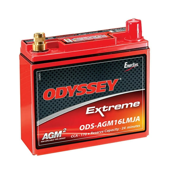Odyssey Battery PC680MJT Série Extrême de Batterie ; 12 Volts ; 170 Amplis de Démarrage à Froid/520 Amplis de Démarrage à Chaud d'Impulsion ; Terminal de SAE ; Électrolyte Affamé de Drycell ; Longueur de 7,27 Pouces ; Largeur de 3,11 Pouces