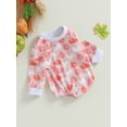 thumbnail image 3 of Newborn Baby Girl Boy Halloween Outfit Pumpkin Sweatshirt Romper Crewneck Long Sleeve Fall Winter Clothes, 3 of 8