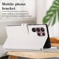 thumbnail image 3 of For Samsung Galaxy S22 Ultra 5G Cross Pattern Leather Case White, 3 of 5