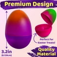 thumbnail image 2 of Stargo 16 Pack 3.2” Large Colorful Ombre Easter Eggs Empty - with hinges, Bright Ombre Multicolored, Plastic Easter Eggs Fillable, Eggs for Easter Egg Hunts, Basket Fillers, Party Favor, Surprise Eggs, 2 of 6