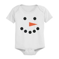 Snowman Baby Snap-on Bodysuit Christmas White Bodysuit