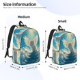 thumbnail image 2 of Yiaed Sunshine Cute Winged Cat Print Print Laptop Backpack Travel Canvas Backpack Vintage Aesthetic Backpack for School Knapsack Backpack Backpack for School-, 2 of 5