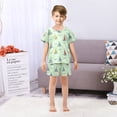 thumbnail image 7 of joogoo Sailboats Vintage Pattern Pajama Sets Short Sleeve Cotton 2-Piece Sleepwear 8Y, 7 of 7