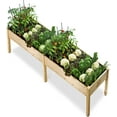 thumbnail image 5 of Raised Garden Bed with Legs 72x23x30 - Natural Cedar Wood Elevated Planter Box, Veggies, Herbs - 300lb Capacity - Natural, 5 of 6