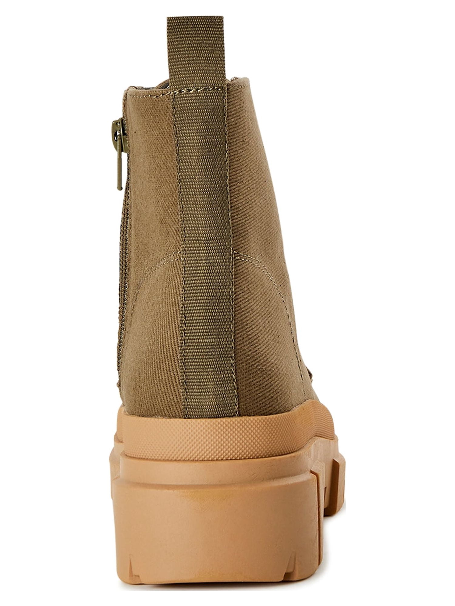 No Boundaries Women's Bump Toe Combat Boots, Wide Width