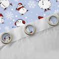thumbnail image 4 of Erosebridal Xmas Snowman Blackout Curtains Set of 2 (52x84 Each), Winter Scarf Curtain, Sky Blue, 4 of 6
