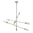 thumbnail image 6 of 32" 6-Light Sputnik Chandelier Adjustable Height Flat or Sloped Ceiling Fixture, 6 of 12
