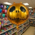 thumbnail image 4 of GRIND- Jack Skellington Halloween Foil Balloons Gold 3 Pack Party Decor Balloons, 4 of 4
